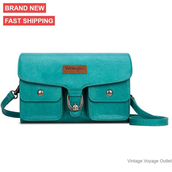 Handbags - Small Crossbody Purse with Double Zipper Multi-Function Card Holder